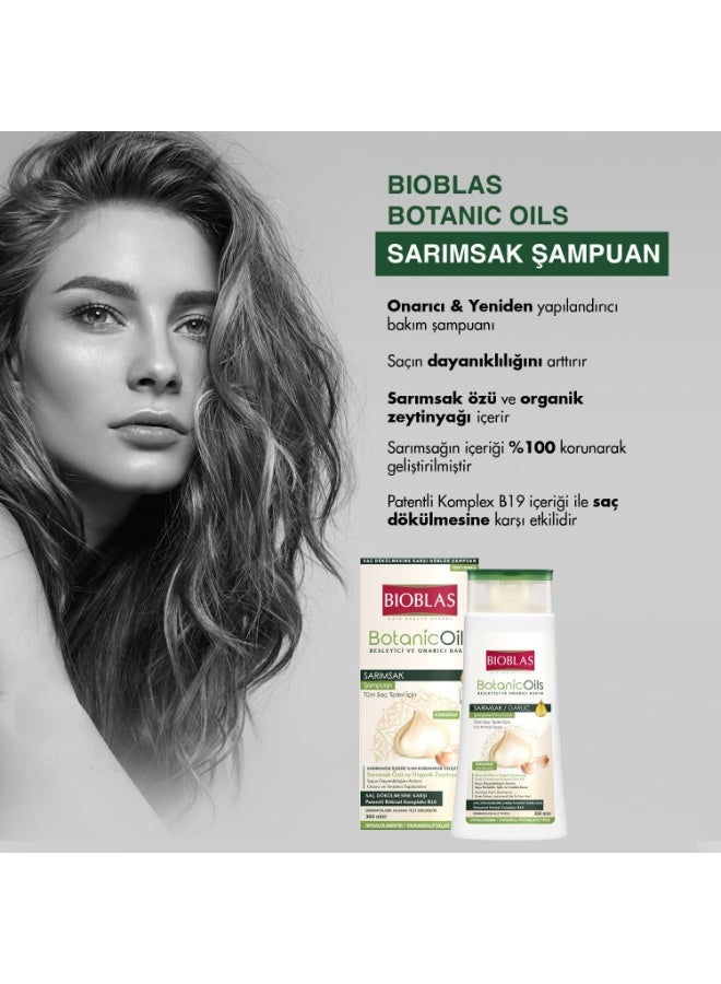 BIOBLAS Garlic Shampoo for Hair Strengthening & Hair Fall Care with Keratin & Collagen Liquid Conditioner, Nourishing Hair Care Set, 360ml + 115ml - Image 5